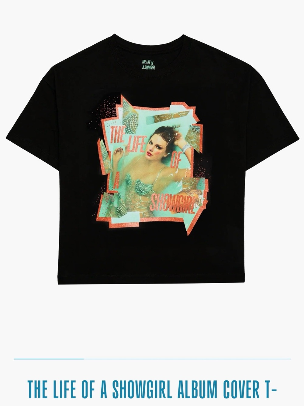 Taylor Swift Black 'The Life of a Showgirl' Graphic Tee NWOT